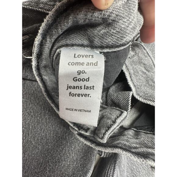 Pacsun Carpenter Pants Jeans Hi Rise Size 25 Two Tone Raw Hem 100% Cotton - Picture 4 of 11